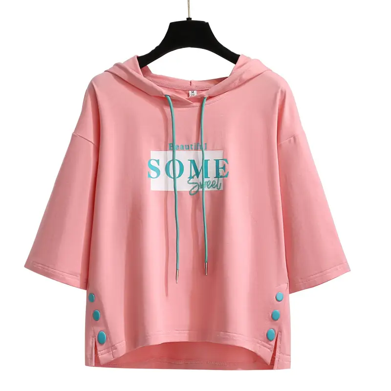 Women White Hooded T-Shirt with "SOBE" Print - Image 5