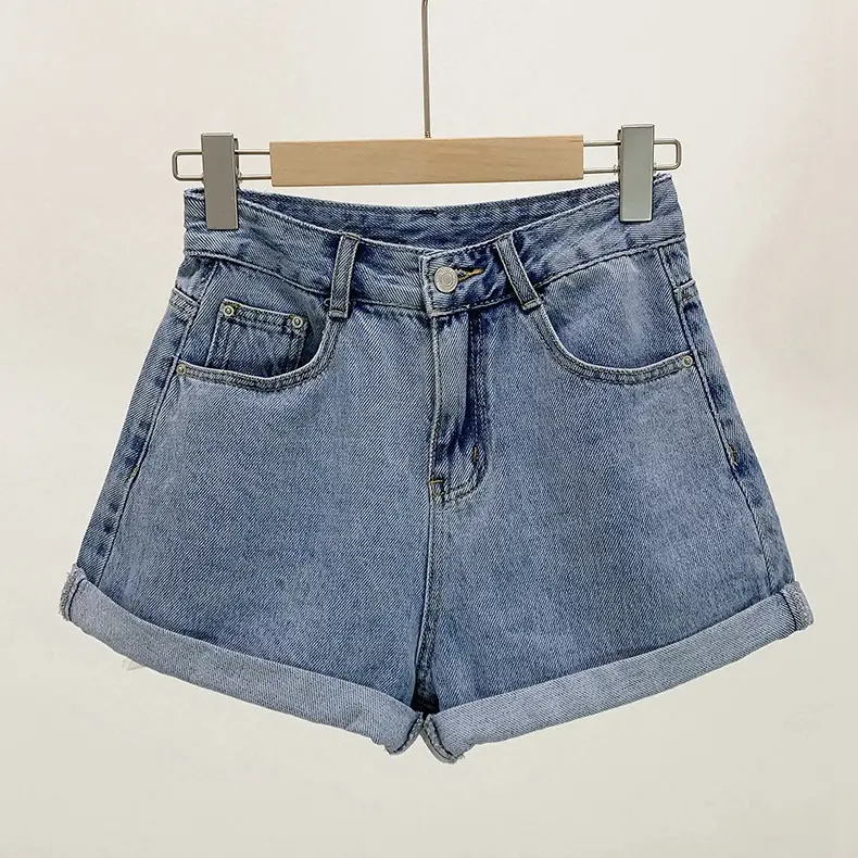 Black High-Waisted Slim Shorts for Women