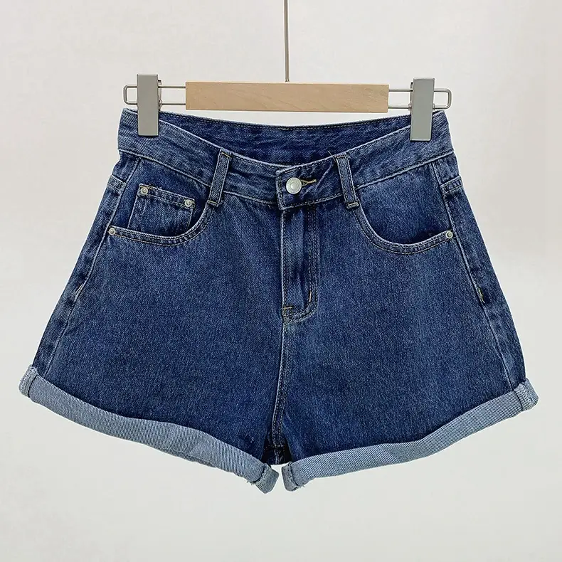 Black High-Waisted Slim Shorts for Women