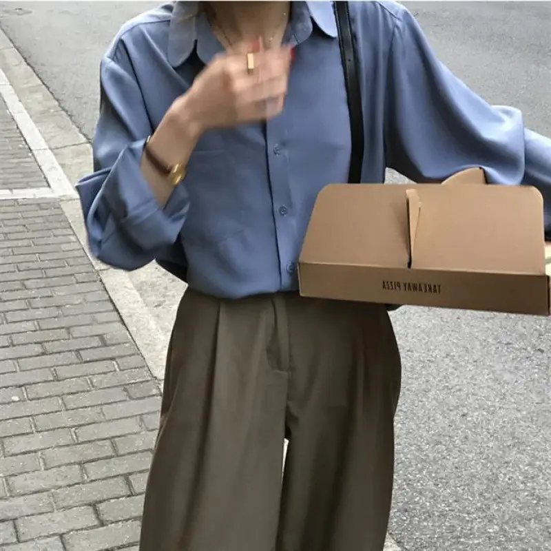 Women's Silk Draped Blouse with Taro Pants