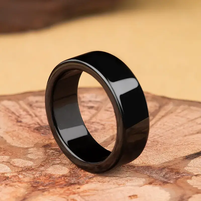 Black Jadeite Ring for Men Women A-Grade
