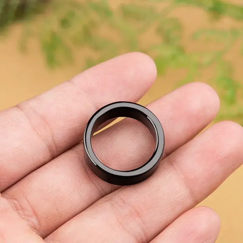 Black Jadeite Ring for Men Women A-Grade