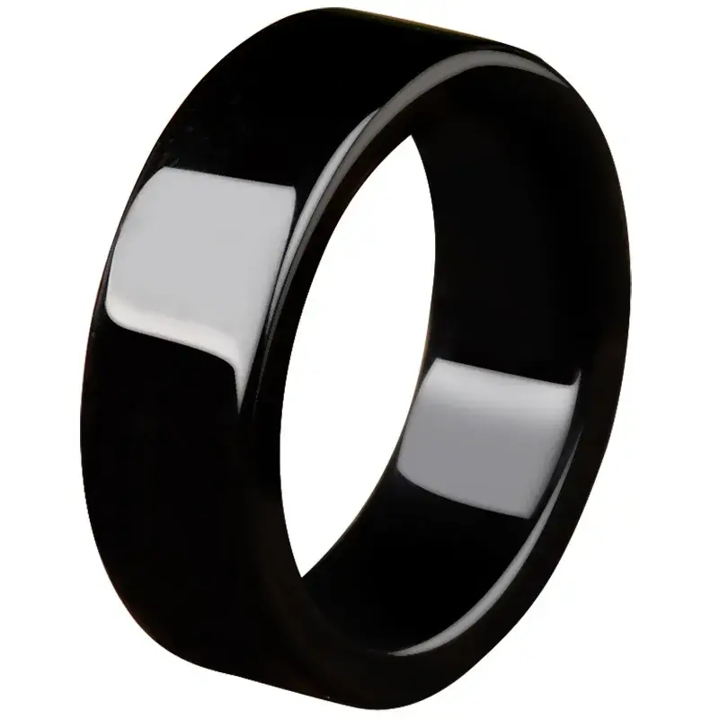 Black Jadeite Ring for Men Women A-Grade