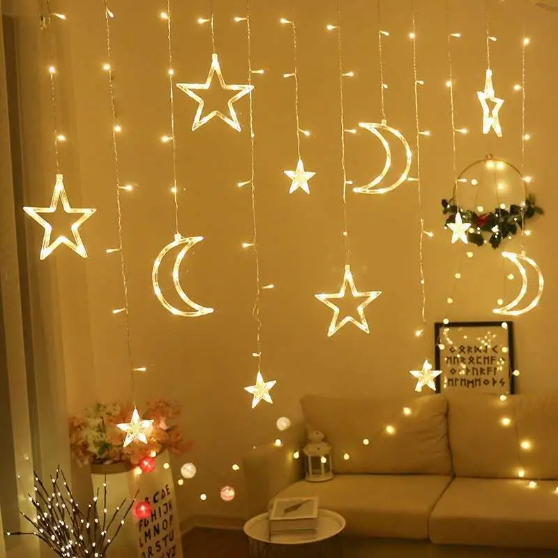LED Star Moon Curtain Lights for Room Decor - Image 4
