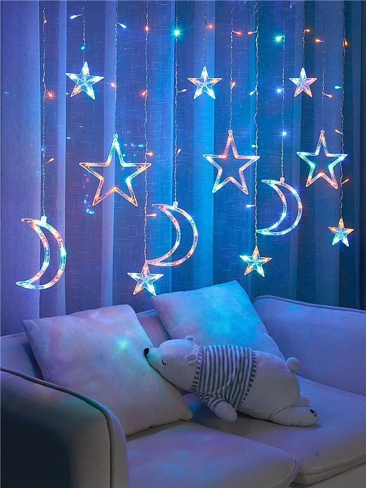 LED Star Moon Curtain Lights for Room Decor - Image 2