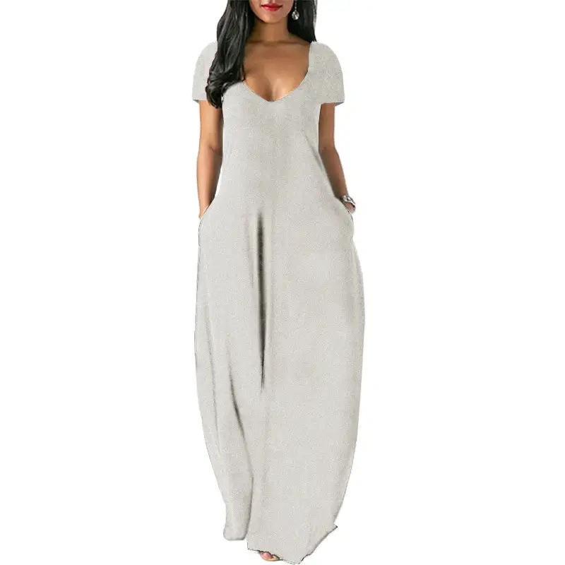 Black Long Sleeve V-Neck Dress for Women Large Size - Image 16