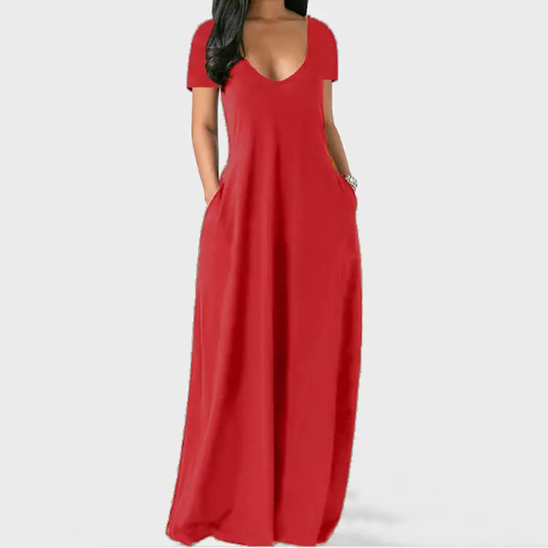 Black Long Sleeve V-Neck Dress for Women Large Size - Image 10