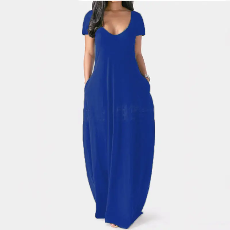 Black Long Sleeve V-Neck Dress for Women Large Size - Image 11