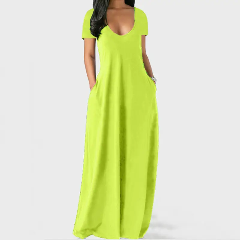 Black Long Sleeve V-Neck Dress for Women Large Size - Image 8