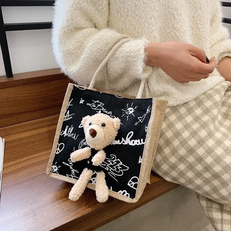 Cute Cartoon Bear Handbag for Women - Image 11