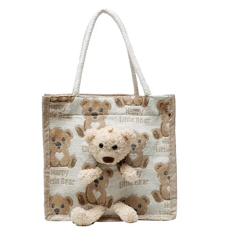 Cute Cartoon Bear Handbag for Women - Image 5