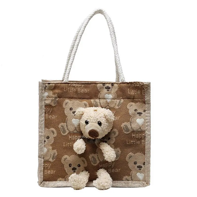 Cute Cartoon Bear Handbag for Women - Image 6