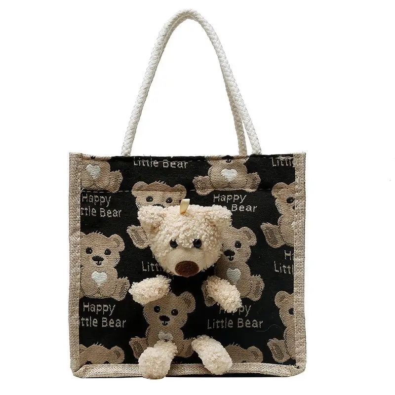Cute Cartoon Bear Handbag for Women - Image 7