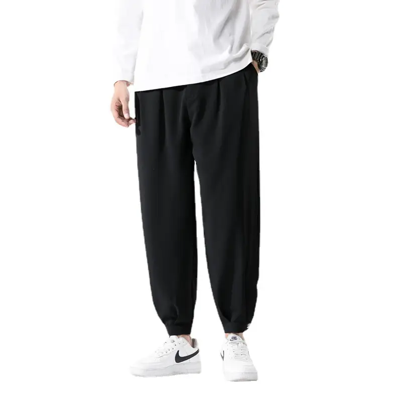 2021 Men's Gray Ice Silk Ankle Pants - Image 10
