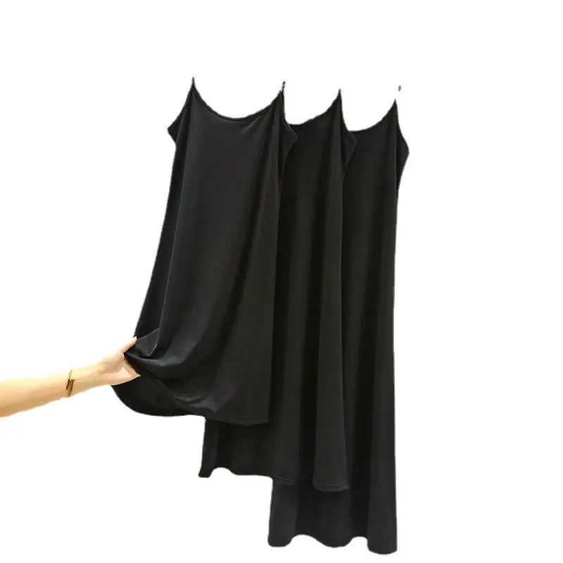 Summer Ice Silk Sleeveless Skirt Dress Large