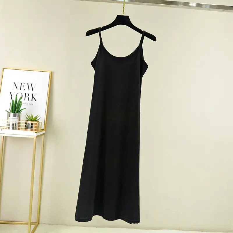 Summer Ice Silk Sleeveless Skirt Dress Large