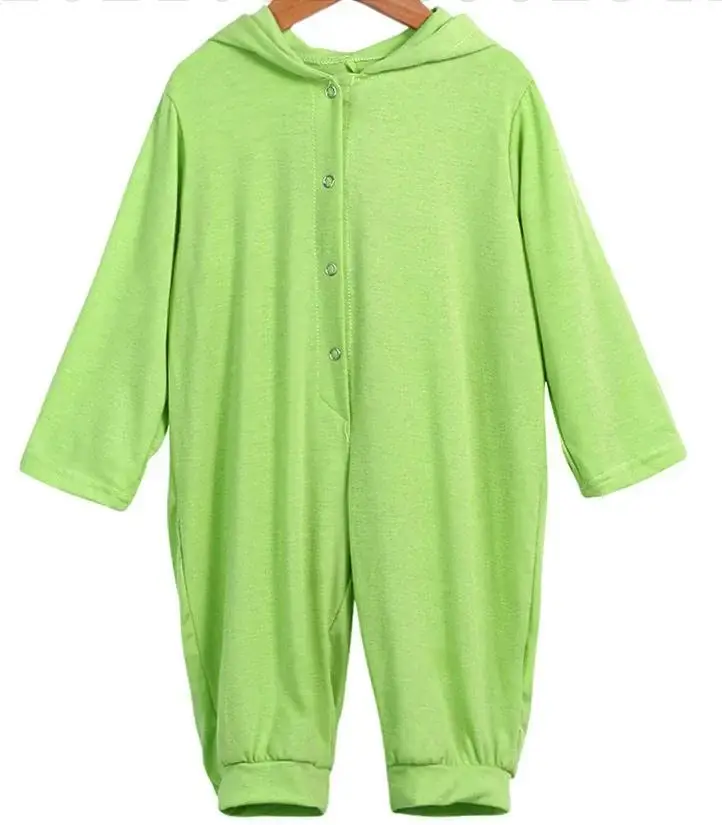 Cute Dinosaur Hooded Jumpsuit for Baby Girls Green — feature 9