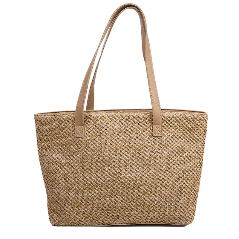 Women Woven Large Tote Bag 2021 Spring Korean Style - Image 7
