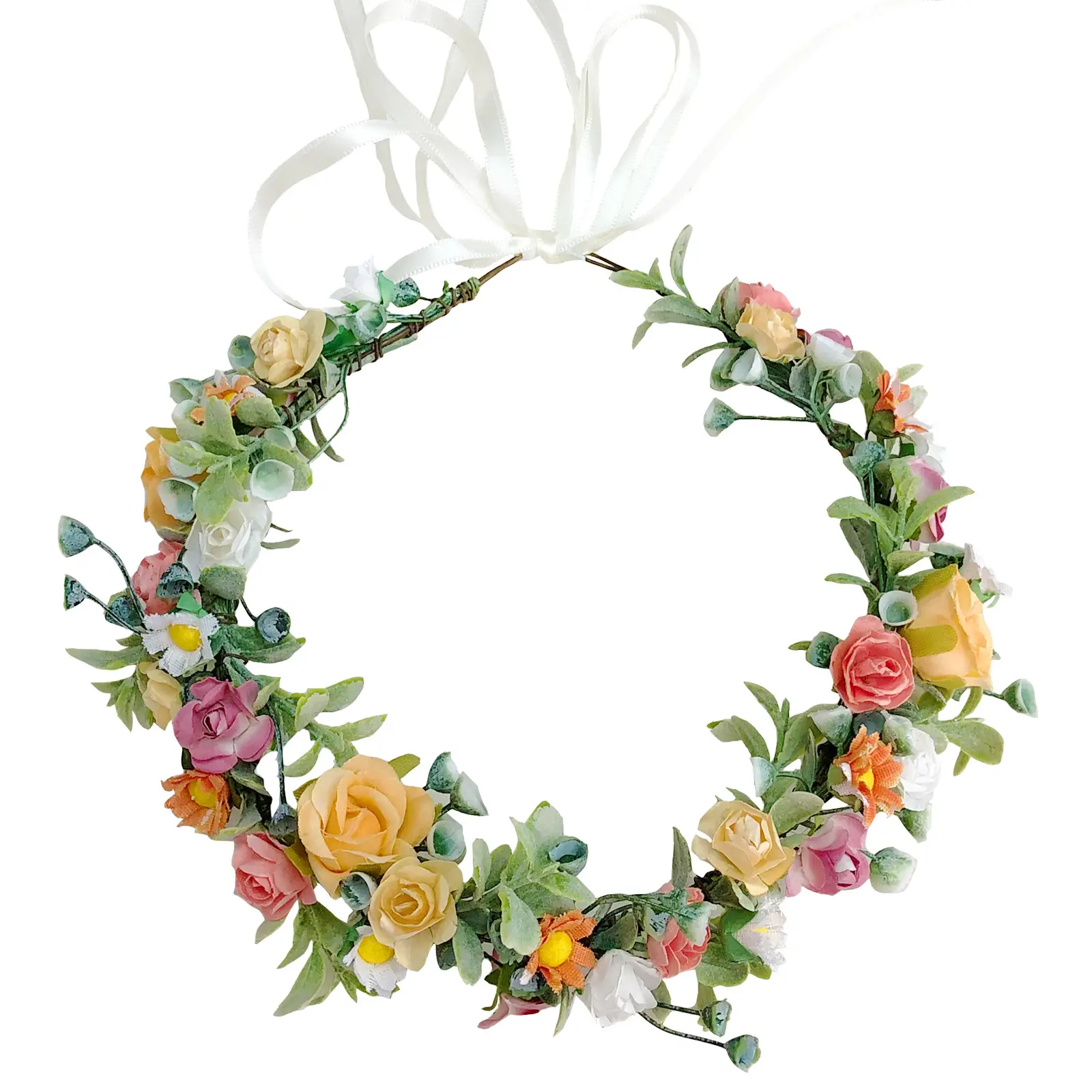 Spring Rose Daisy Headband for Girls Party Gift