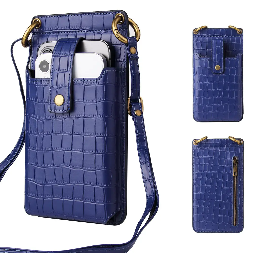 Women's Mini Crossbody Phone Bag with Crocodile Pattern — feature 11