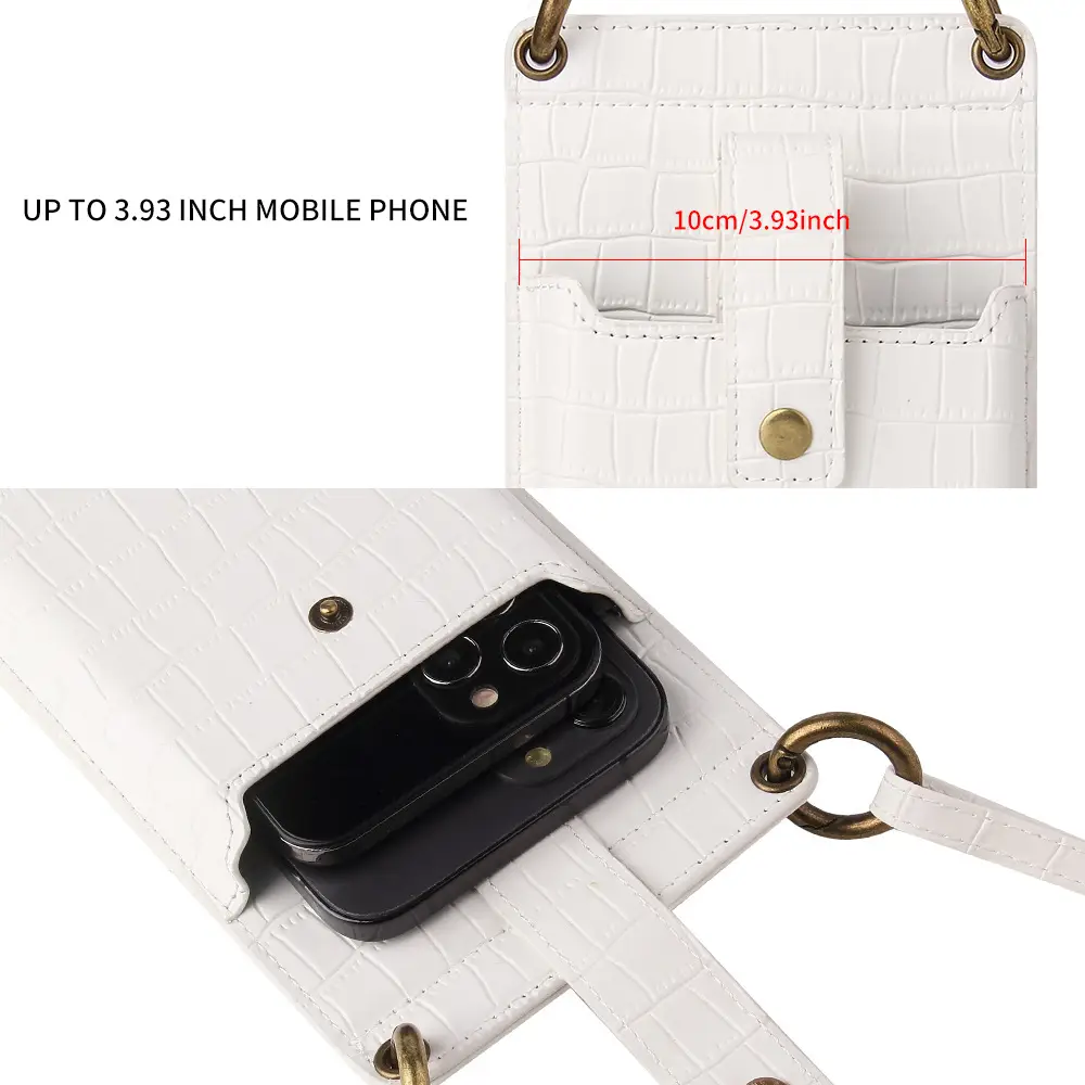 Women's Mini Crossbody Phone Bag with Crocodile Pattern — feature 5
