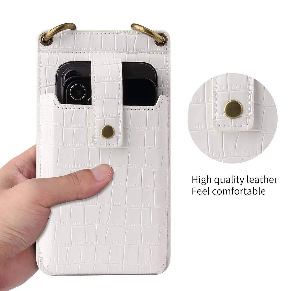 Women's Mini Crossbody Phone Bag with Crocodile Pattern — feature 6