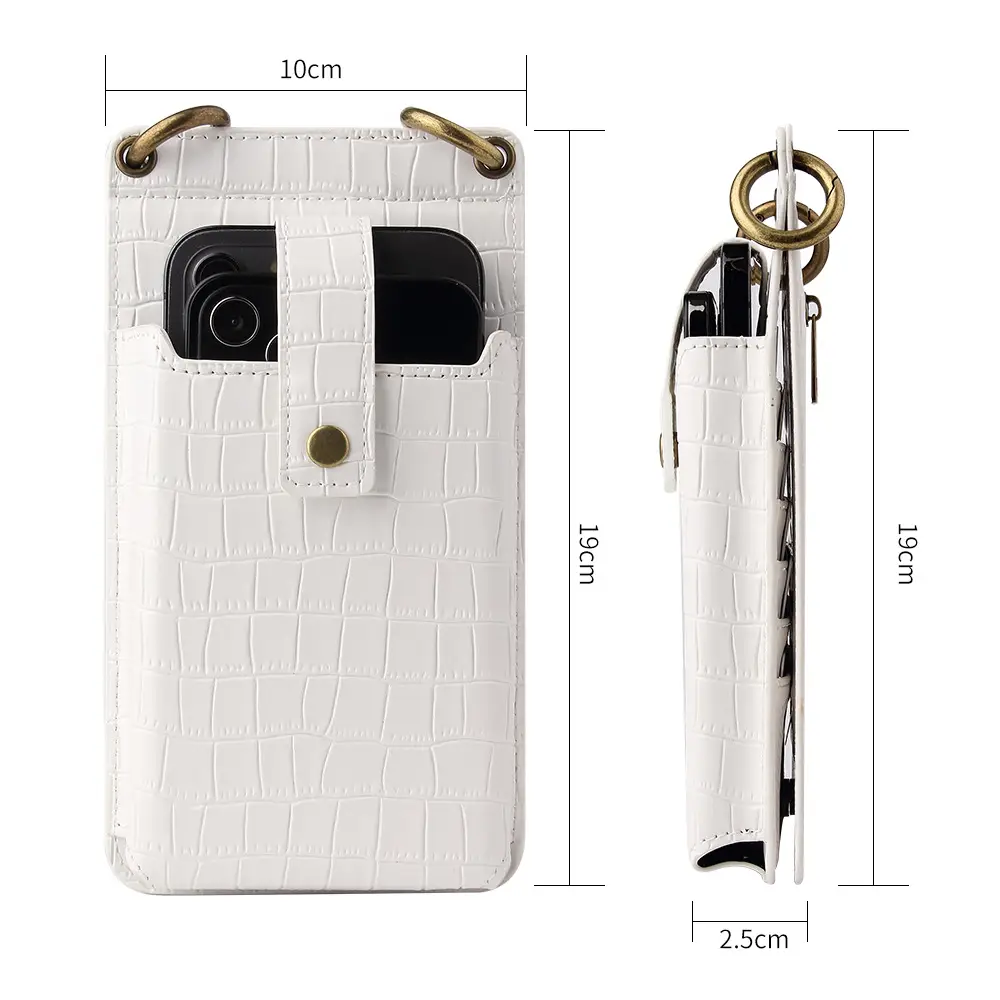 Women's Mini Crossbody Phone Bag with Crocodile Pattern — feature 7