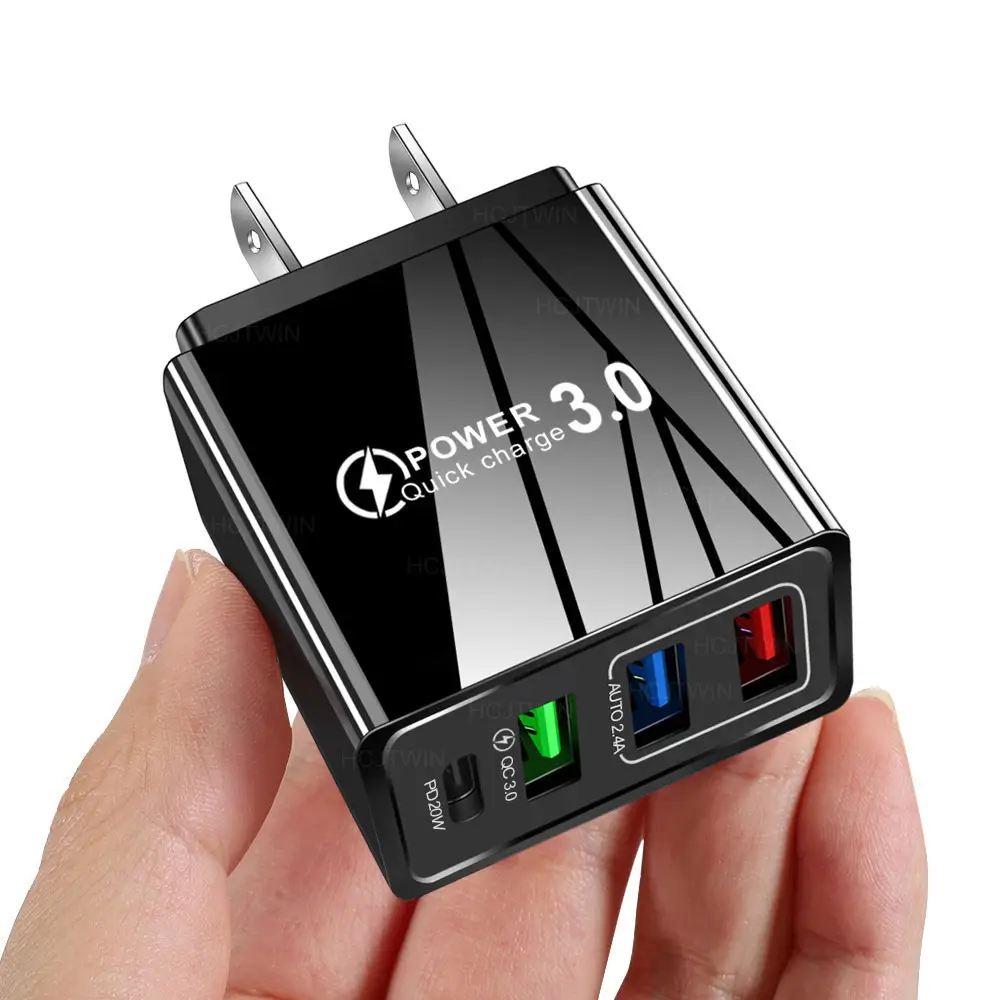 3 USB Fast Charge with LED Lights Travel Charger - Image 2