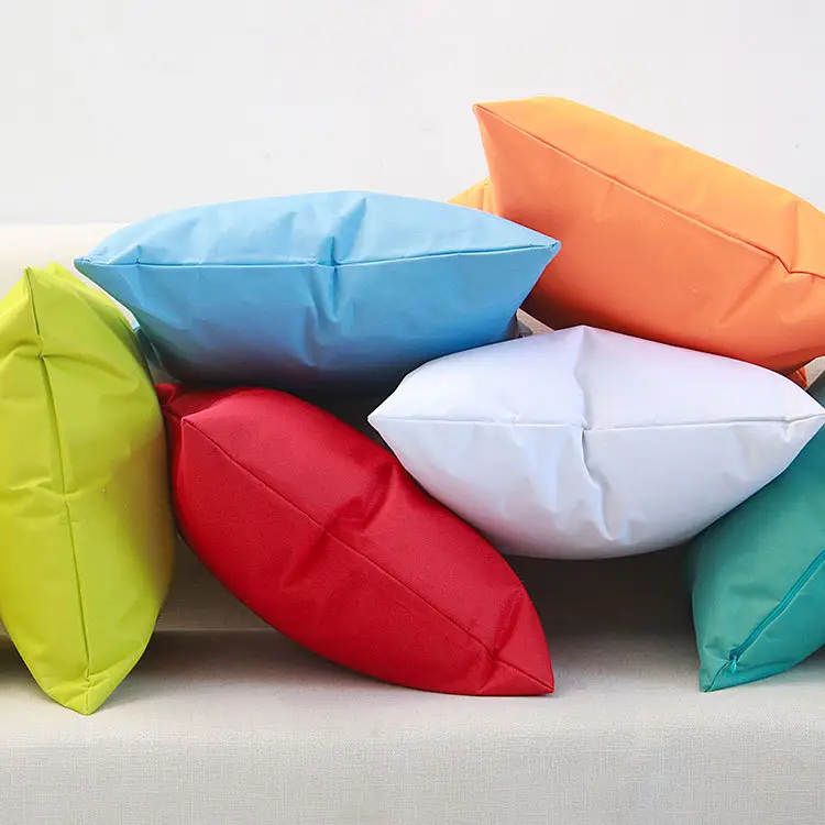 Blue Waterproof Outdoor Pillowcase Cushion Cover