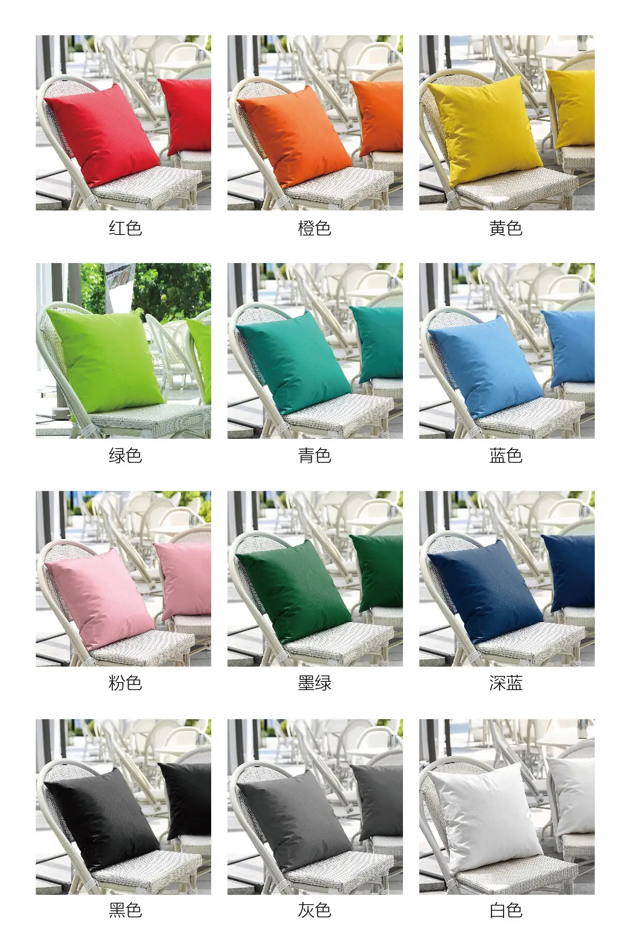 Blue Waterproof Outdoor Pillowcase Cushion Cover — feature 3