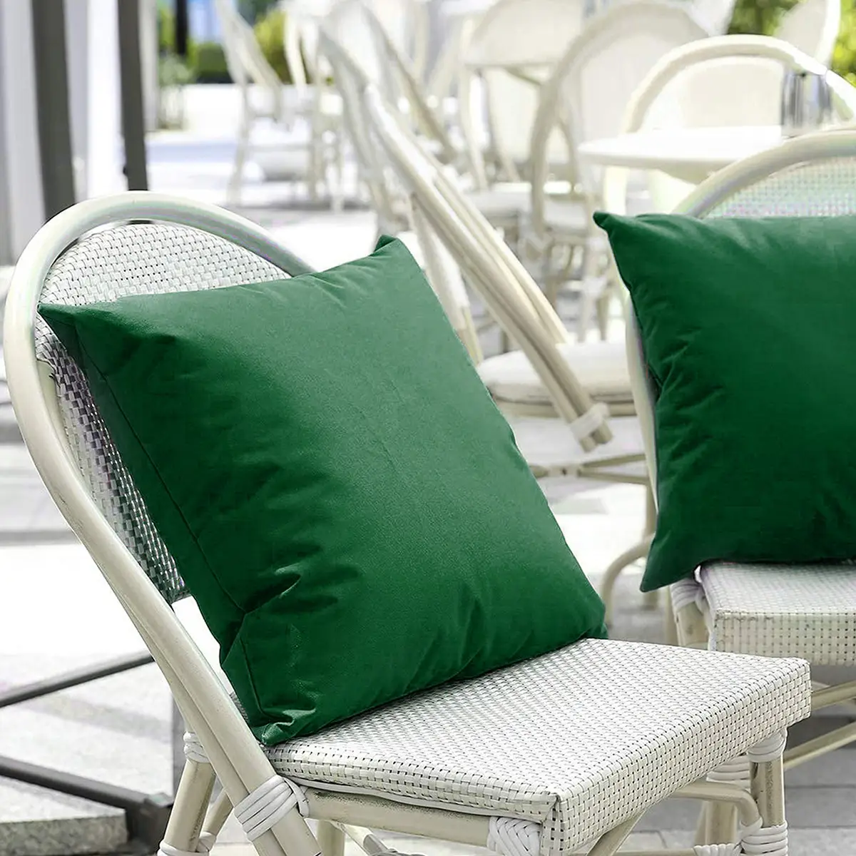 Blue Waterproof Outdoor Pillowcase Cushion Cover