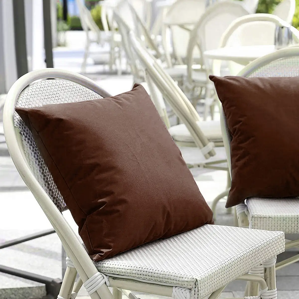 Blue Waterproof Outdoor Pillowcase Cushion Cover