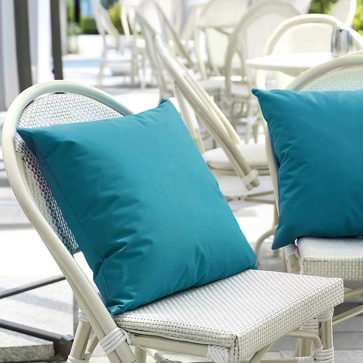 Blue Waterproof Outdoor Pillowcase Cushion Cover