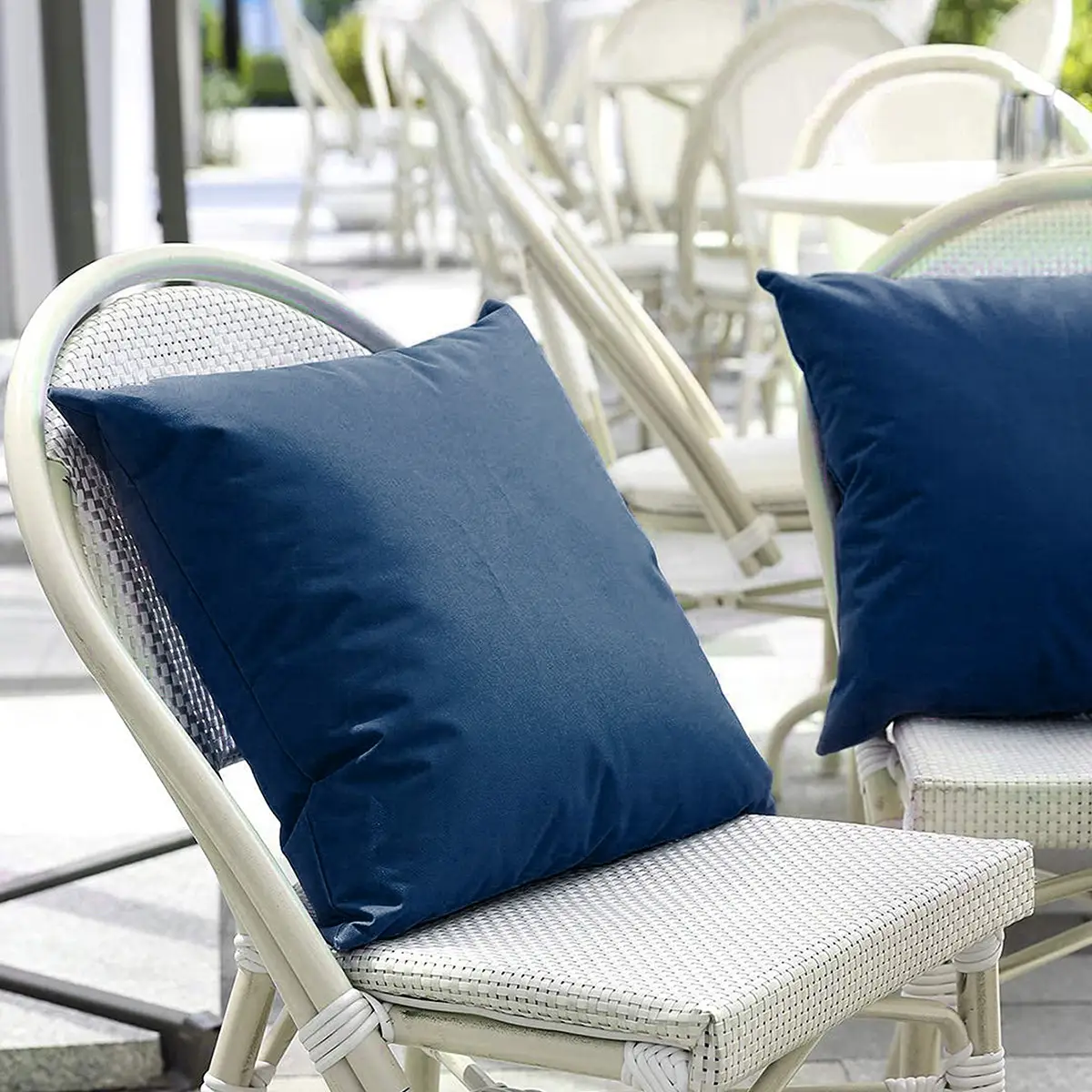 Blue Waterproof Outdoor Pillowcase Cushion Cover