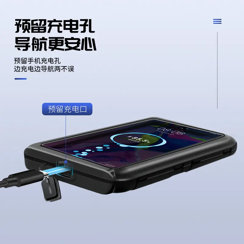 Waterproof Motorcycle Phone Holder with Touch Screen & 20" Display - Image 6