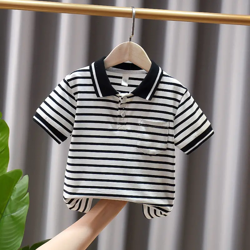 Dinosaur Printed Boys Summer Polo Shirt White - Image 10