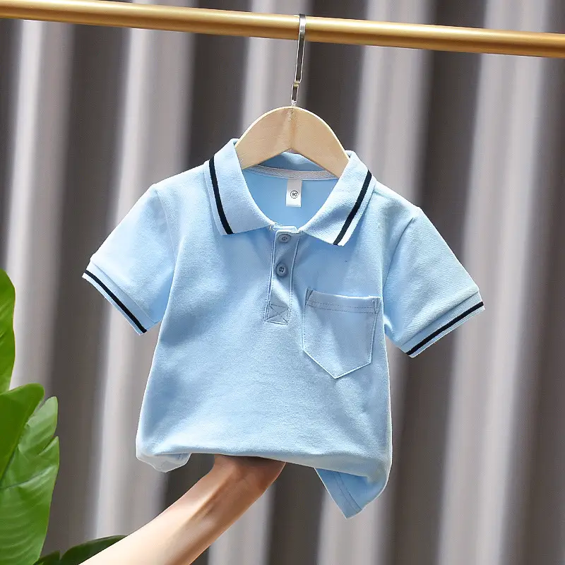 Dinosaur Printed Boys Summer Polo Shirt White - Image 4