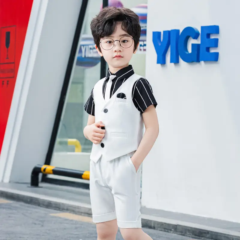Kids Korean Style 2-Piece Suit Black
