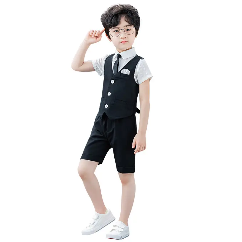 Kids Korean Style 2-Piece Suit Black