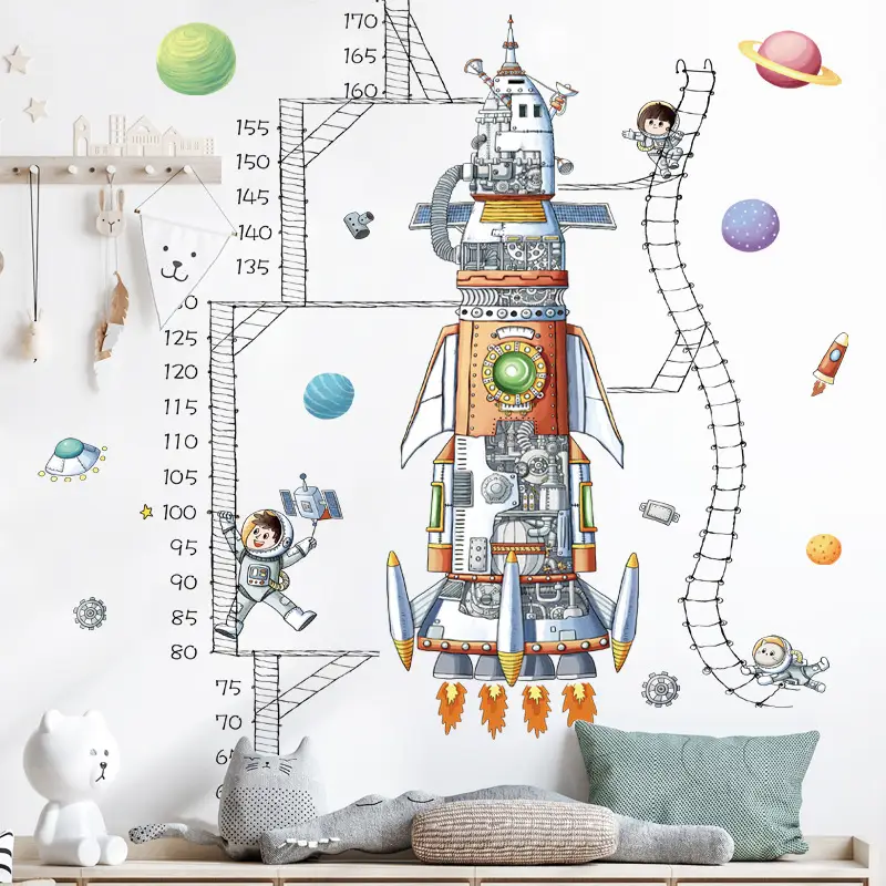 Kids Space Ruler Wall Sticker for Children's Room - Image 2