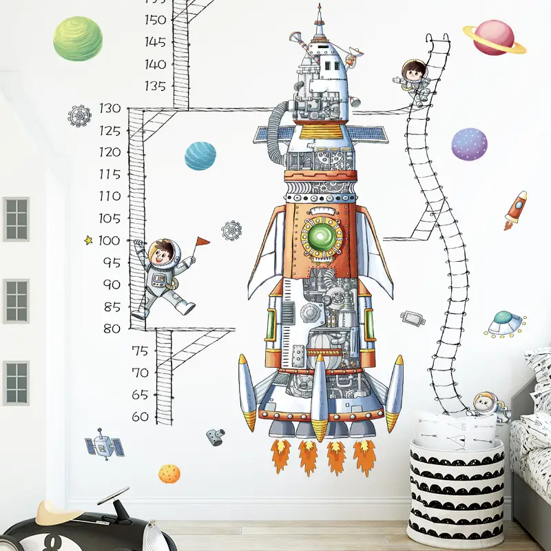 Kids Space Ruler Wall Sticker for Children's Room - Image 4