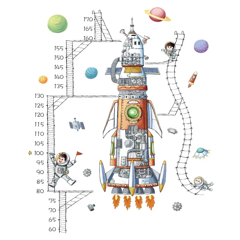 Kids Space Ruler Wall Sticker for Children's Room - Image 5