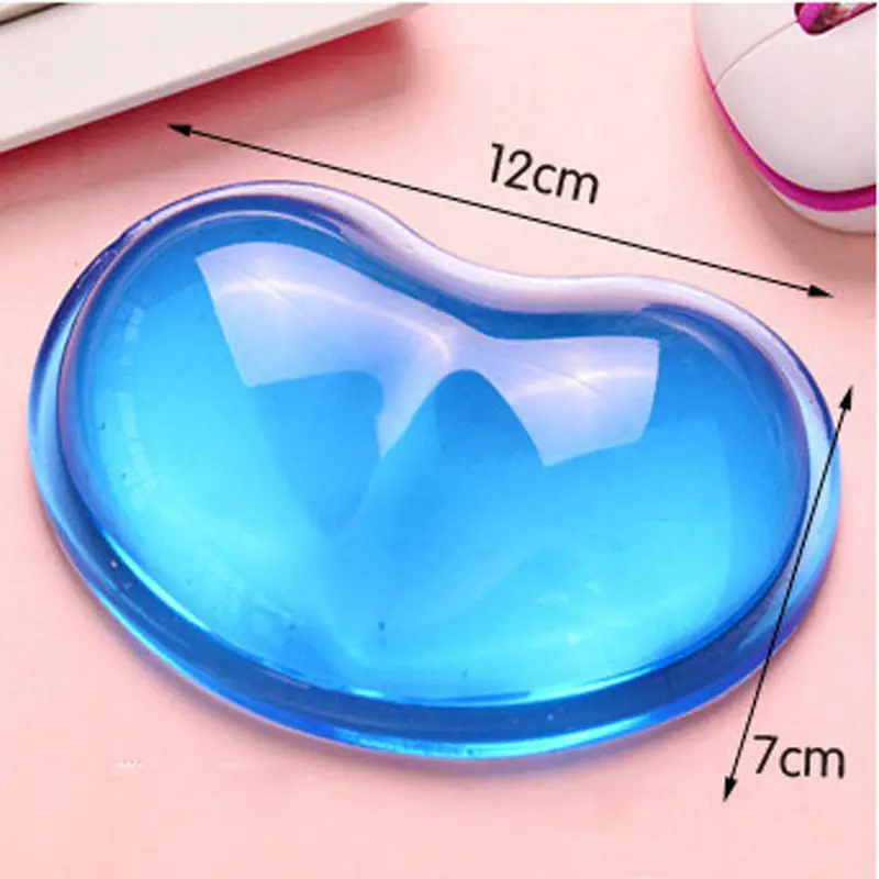 Crystal Wrist Mouse Pad Heart Shape Transparent Silicone Office Support - Image 9