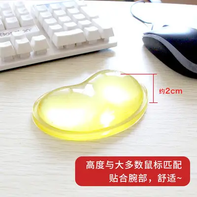 Crystal Wrist Mouse Pad Heart Shape Transparent Silicone Office Support - Image 2