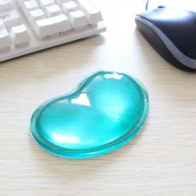 Crystal Wrist Mouse Pad Heart Shape Transparent Silicone Office Support - Image 5