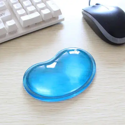 Crystal Wrist Mouse Pad Heart Shape Transparent Silicone Office Support - Image 6
