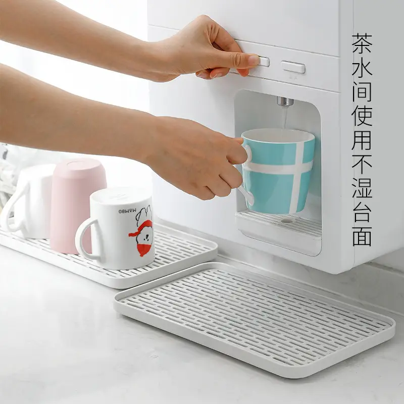 Japanese Double-layer Draining Tray Rectangular Kitchen Water Cup Holder - Image 6