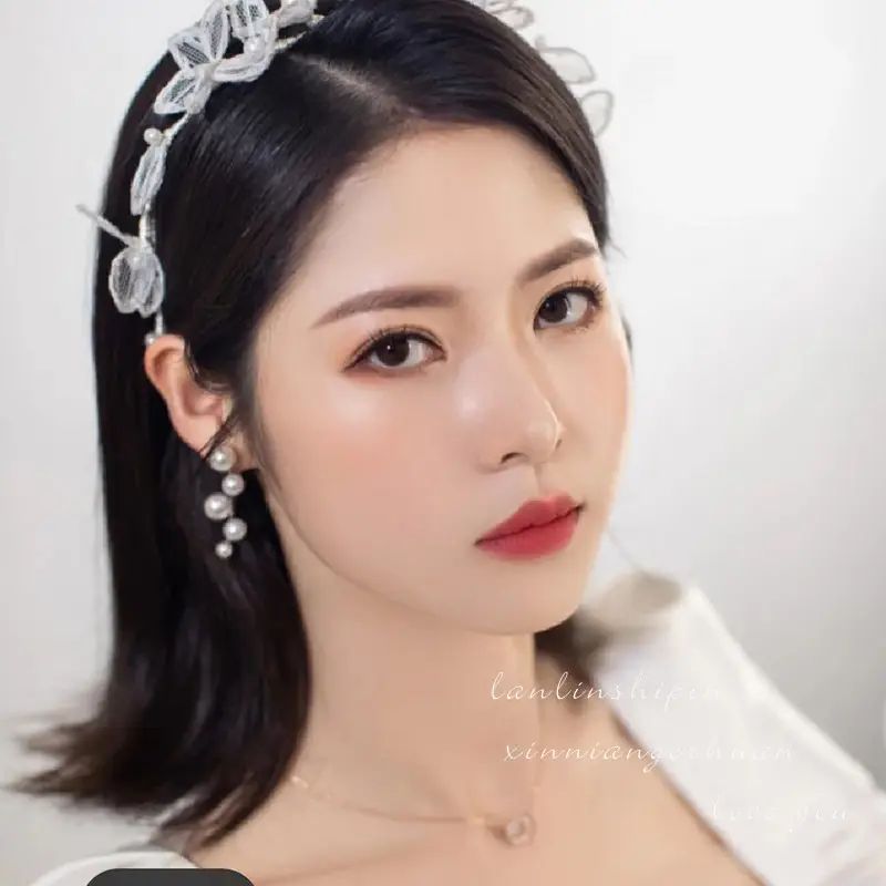 Korean Style Artificial Pearls Drop Earrings Gold Plated — feature 7