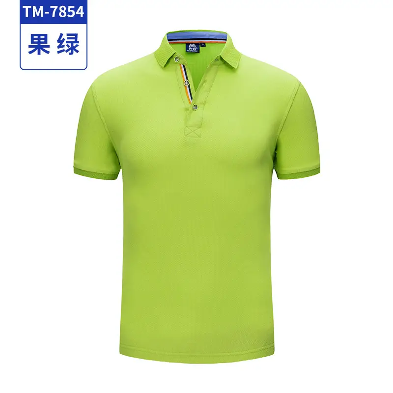 Men Green Polo Shirt with Logo Embroidery - Image 8