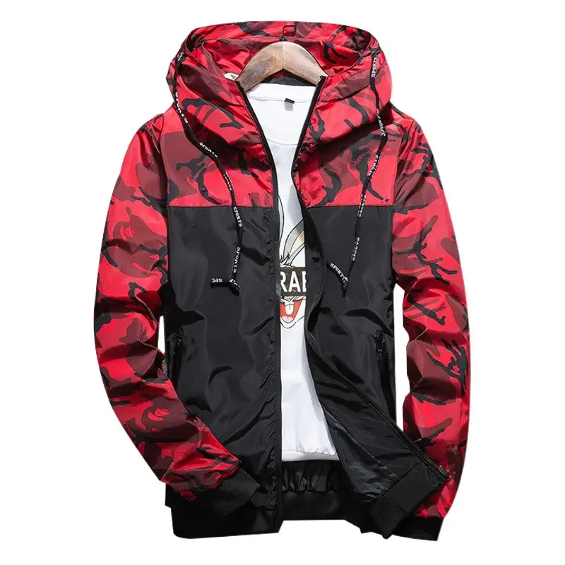 Men's Camouflage Puffer Jacket Korean Style Slim Fit